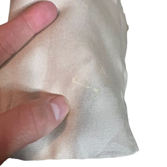 Talbots 100% silk beige button up shirt coat - Picture 4 of 12